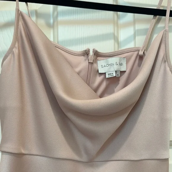 Elegant Blush Pink Slip Dress - Picture 2 of 3